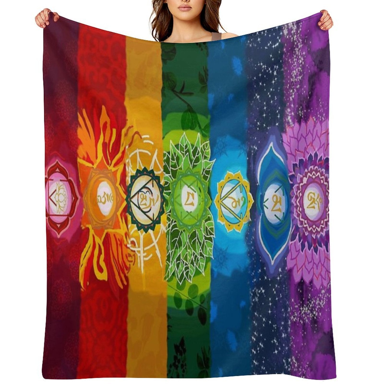 Healing Chakra Blanket Velvety-soft Throw Blanket