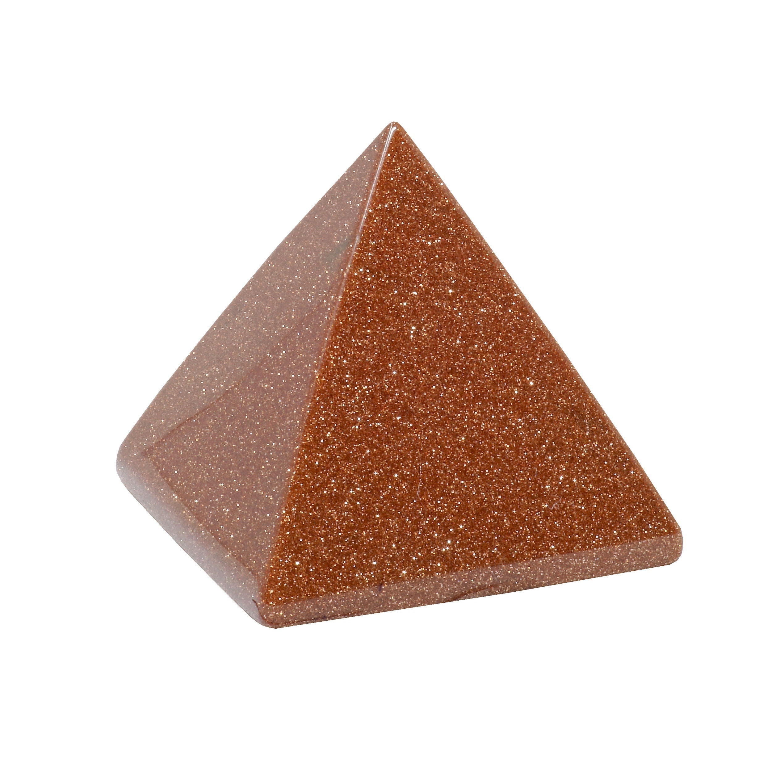 Red Goldstone Pyramid 50mm | Crystals & Minerals > Figurines | Wiccan Center