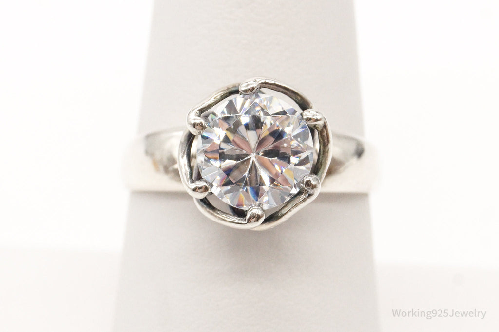 Vintage Cubic Zirconia Sterling Silver Ring - Size 7.75 | Jewelry > Rings | Wiccan Center