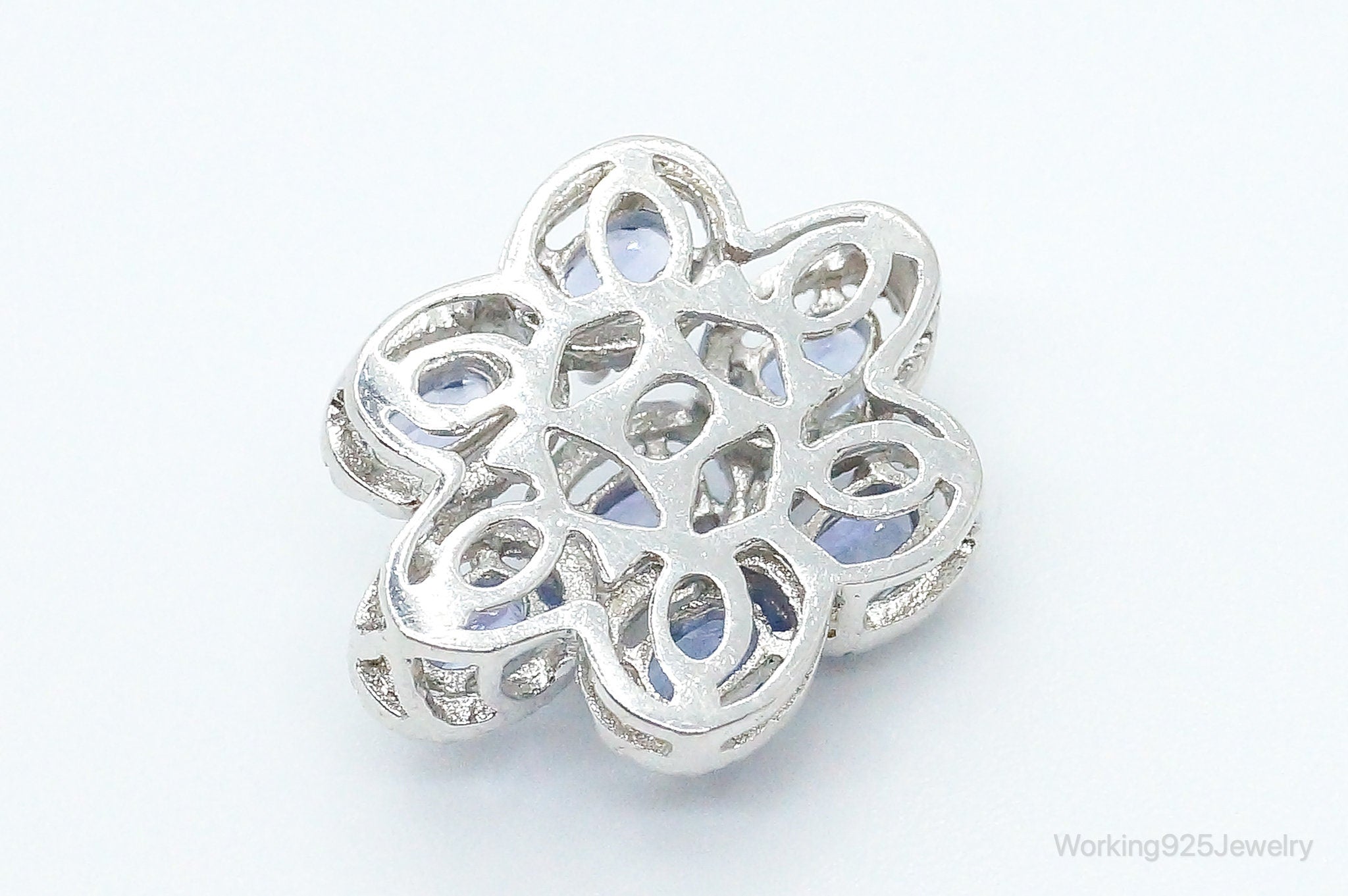 Designer Stauer Iolite Cubic Zirconia Sterling Silver Pendant | Jewelry > Necklaces > Pendants | Wiccan Center