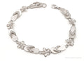 Vintage Cubic Zirconia Sandals & Flowers Sterling Silver Bracelet | Jewelry > Bracelets | Wiccan Center