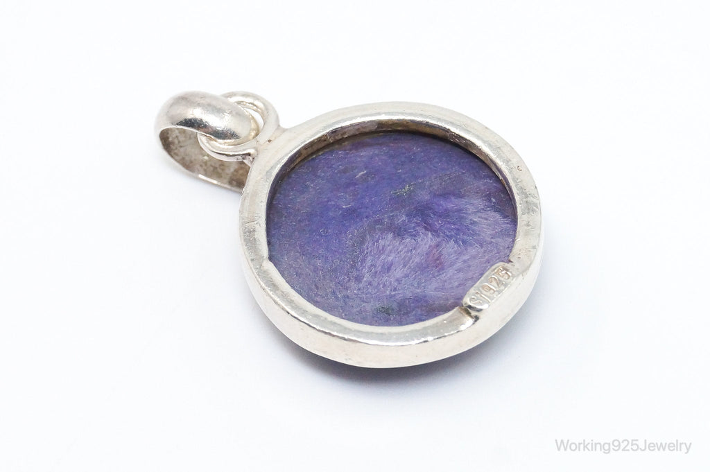 Vintage Large Purple Gemstone Sterling Silver Necklace Pendant | Jewelry > Necklaces > Pendants | Wiccan Center