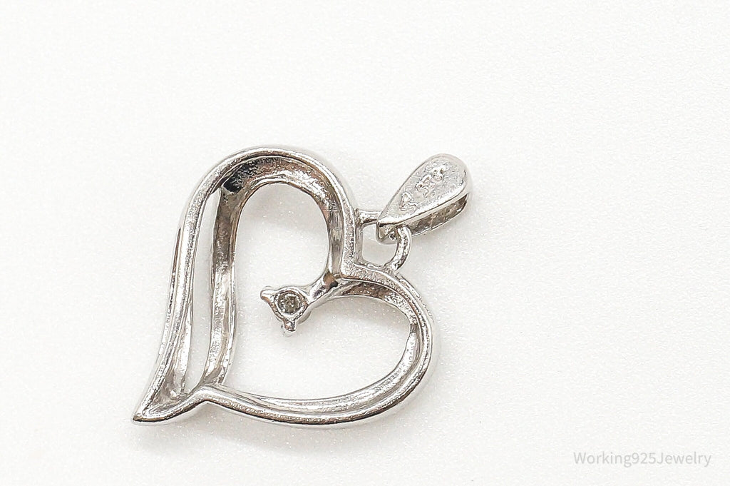 Vintage Diamond Heart Sterling Silver Pendant | Jewelry > Necklaces > Pendants | Wiccan Center
