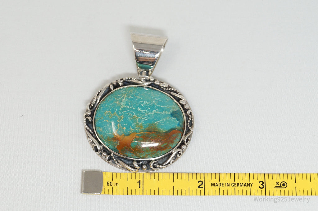 Vtg Designer Desert Rose Trading Co Turquoise Sterling Silver Necklace Pendant | Jewelry > Necklaces > Pendants | Wiccan Center