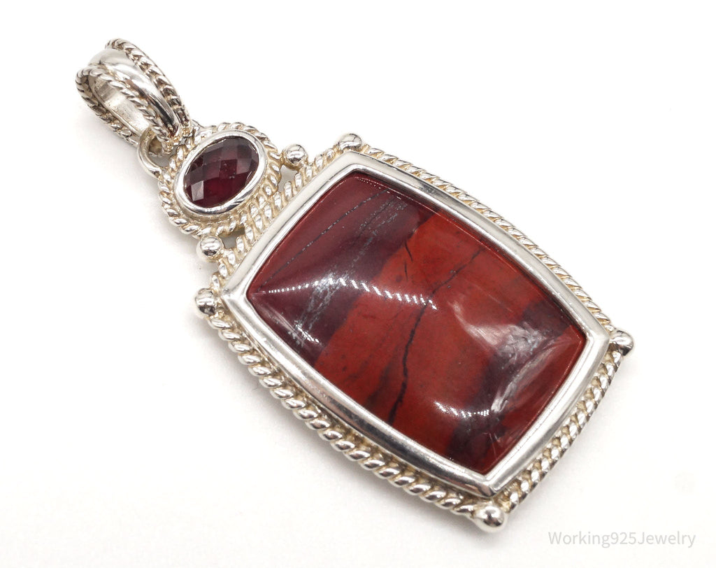 Large Designer Whitney Kelly Red Jasper Garnet Sterling Silver Pendant | Jewelry > Necklaces > Pendants | Wiccan Center