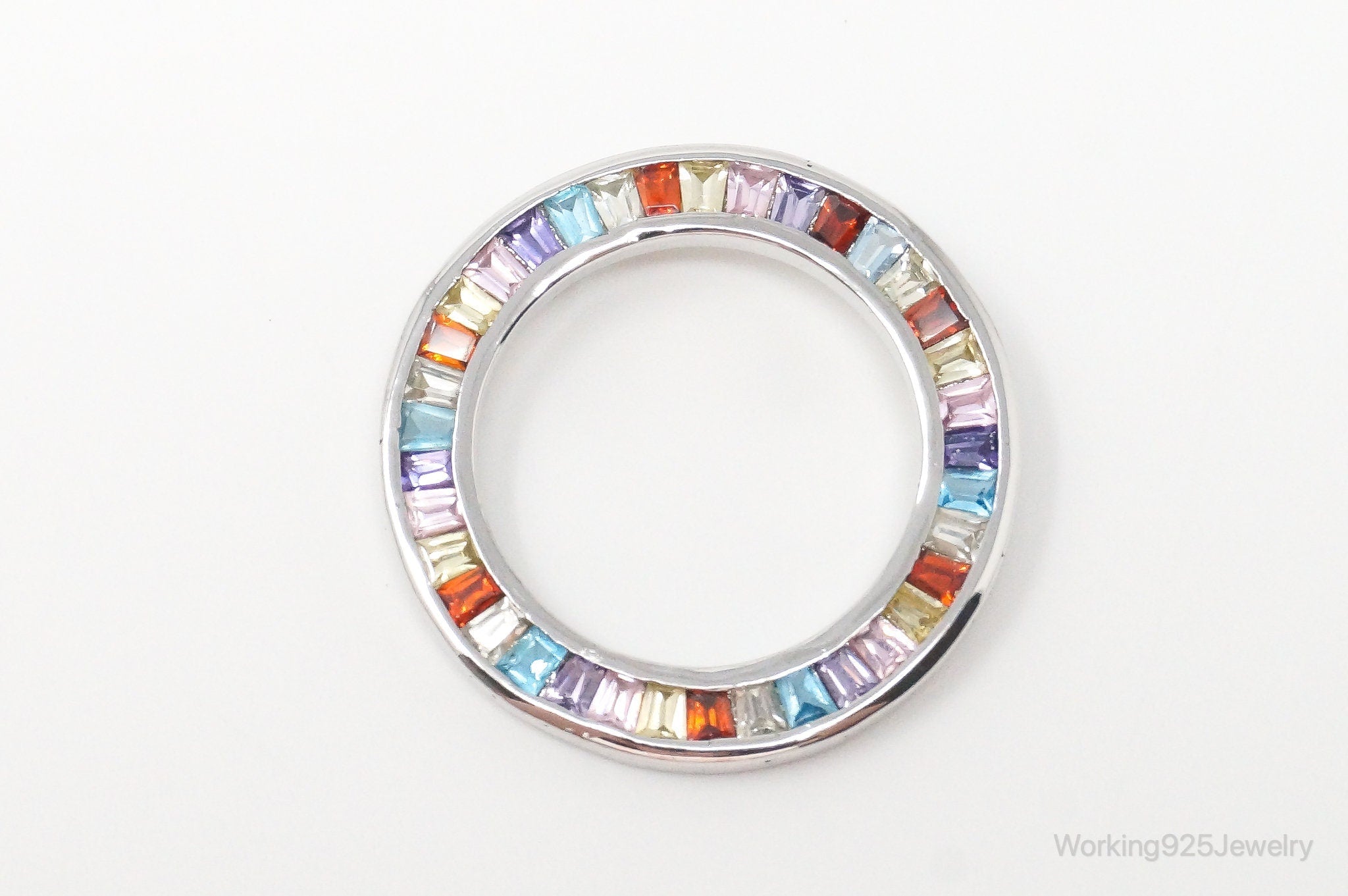 Vintage Multi Gem Sterling Silver Necklace Pendant | Jewelry > Necklaces > Pendants | Wiccan Center