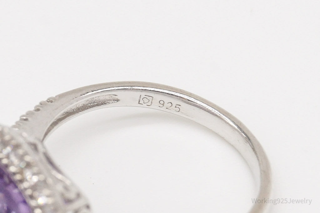 Vintage Amethyst Cubic Zirconia Sterling Silver Ring - Size 6.75 | Jewelry > Rings | Wiccan Center