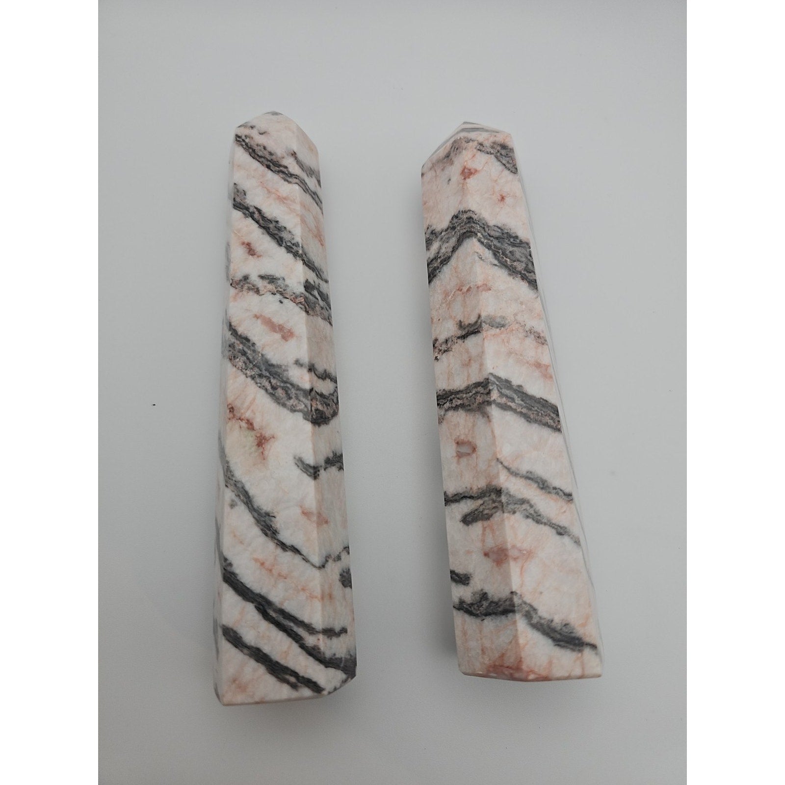 Pink Zebra Jasper 2.37lbs 1 Pair | Crystal Points & Towers | Wiccan Center