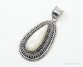 Designer BA Suarti Large Mother Of Pearl Sterling Silver Necklace Pendant | Jewelry > Necklaces > Pendants | Wiccan Center