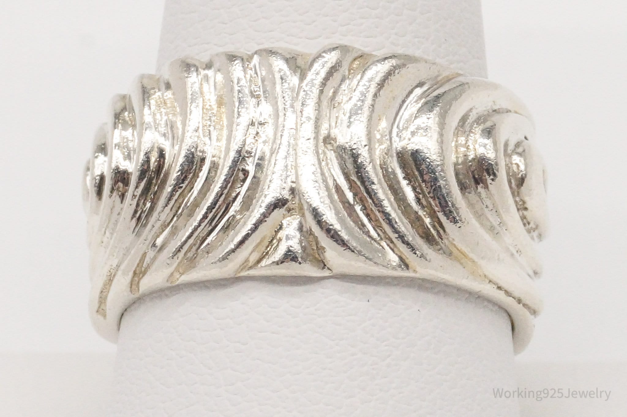 Vintage Mid Century Modernist Style Sterling Silver Ring - Size 10.25 | Jewelry > Rings | Wiccan Center