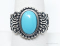 Vintage Designer Avon Turquoise Scroll Sterling Silver Ring - Size 8 | Jewelry > Rings | Wiccan Center