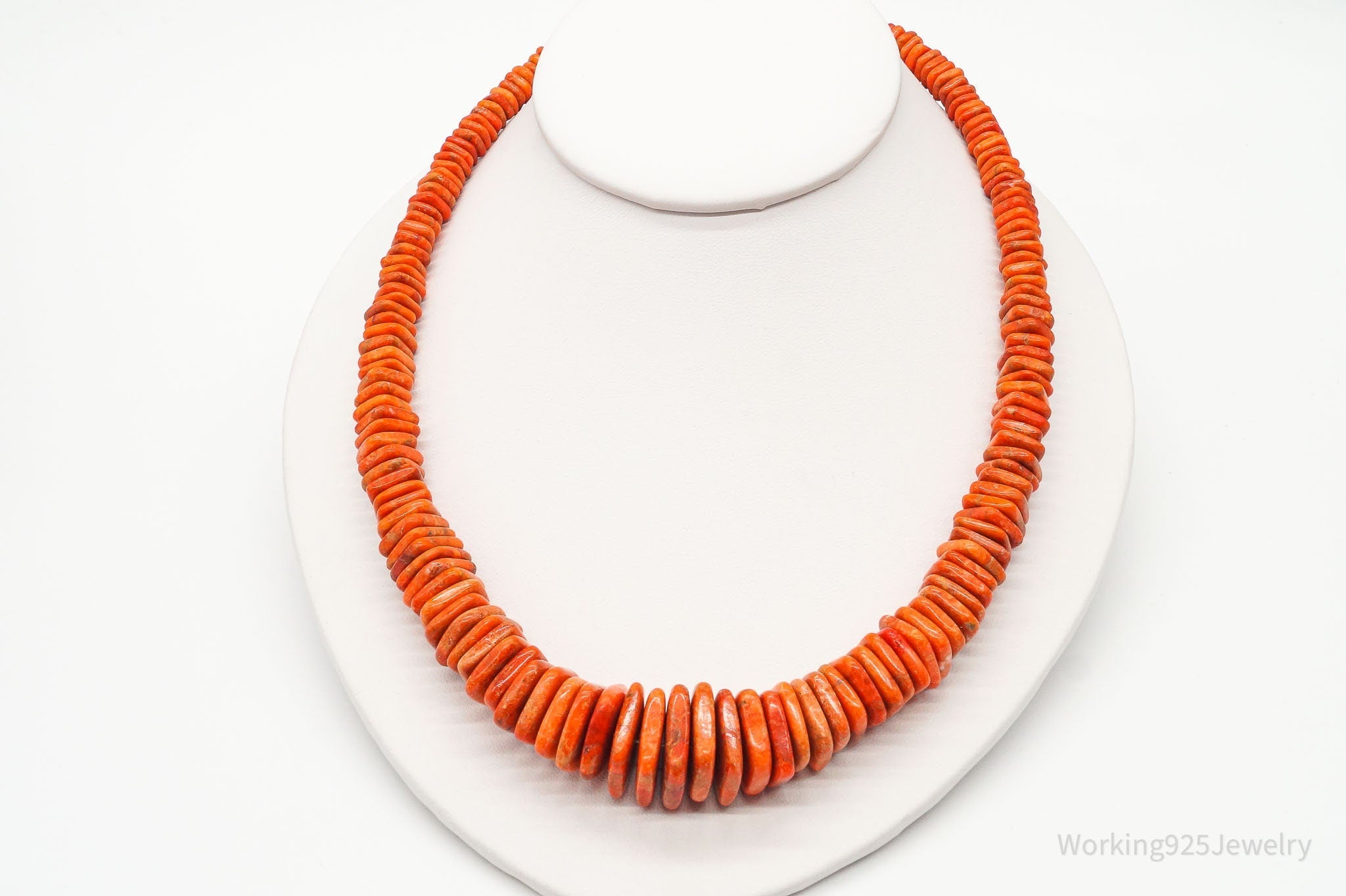 Vintage Desert Rose Trading Orange Sponge Coral Sterling Silver Necklace | Jewelry > Necklaces | Wiccan Center