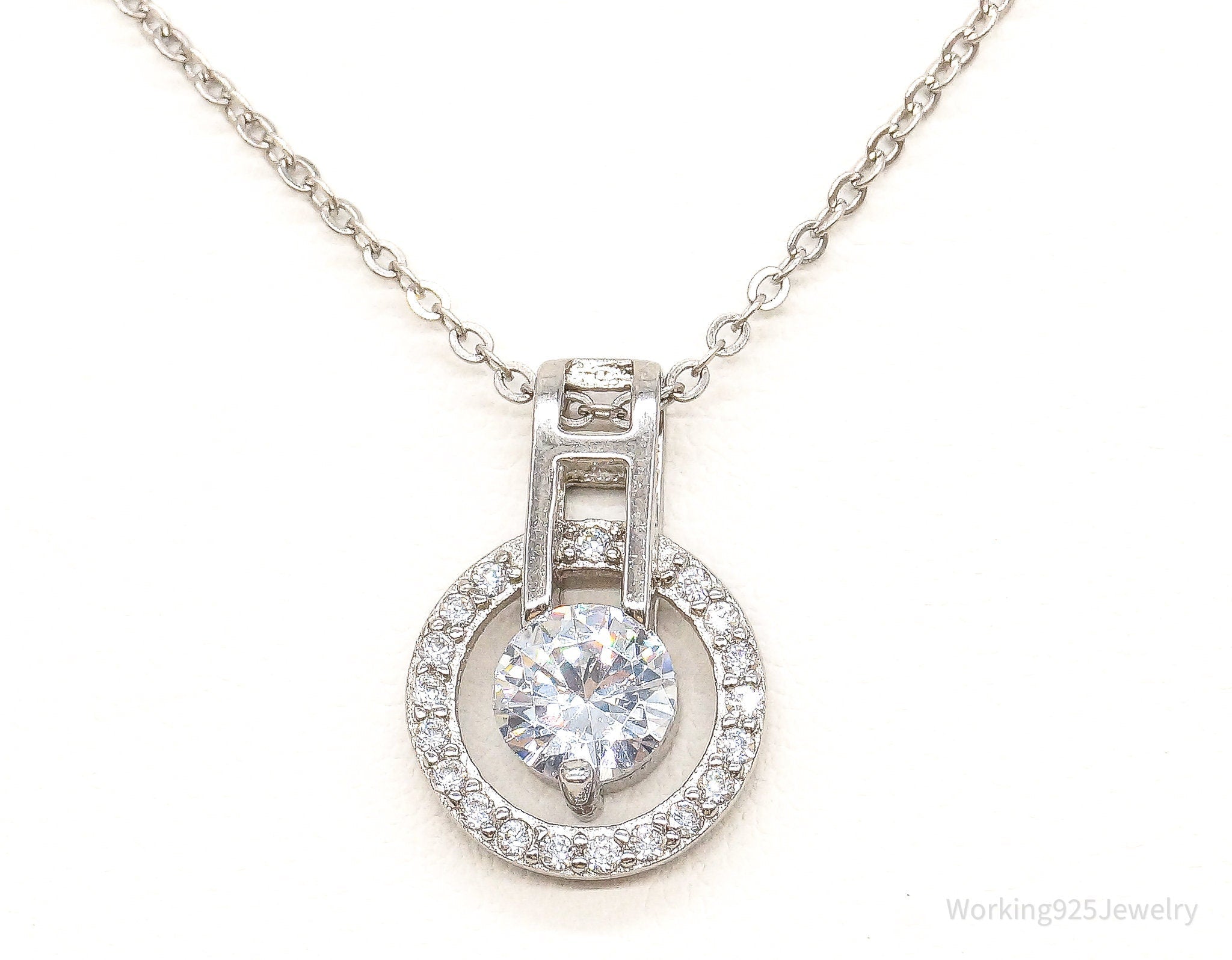 Designer Ryze Cubic Zirconia Sterling Silver Necklace | Jewelry > Necklaces > Pendants | Wiccan Center