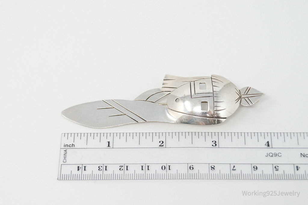 Vintage Native American RMJ Handmade Sterling Silver Brooch Pendant | Jewelry > Necklaces > Pendants | Wiccan Center