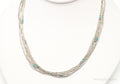 Vintage Native American Blue Turquoise Sterling Silver Bead Necklace 22" | Jewelry > Necklaces | Wiccan Center