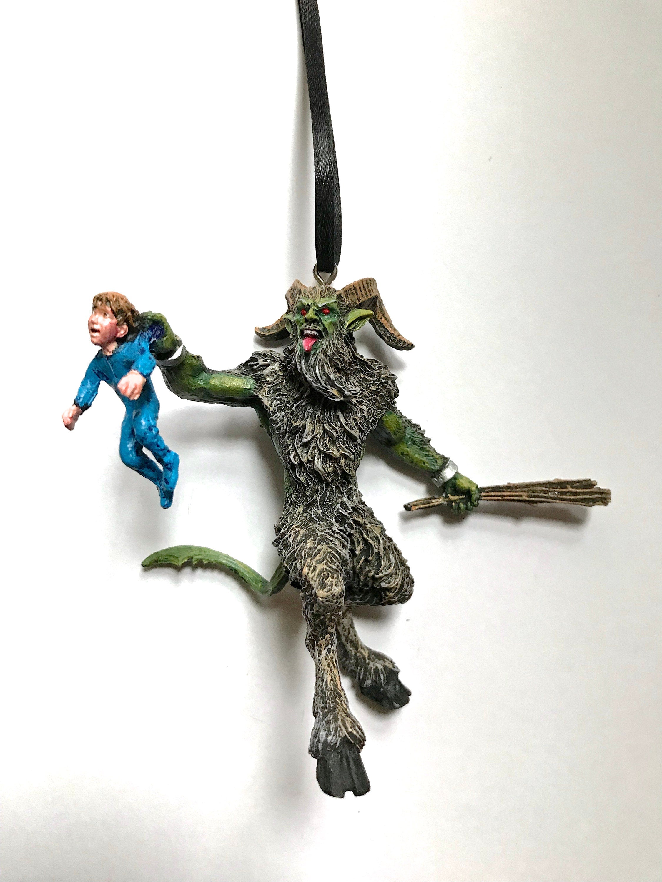 Krampus III Ornament, Full Color Resin Sculpture | Christmas Legend Figurine | Unique Dark Christmas Demon Ornament for Holiday Decor