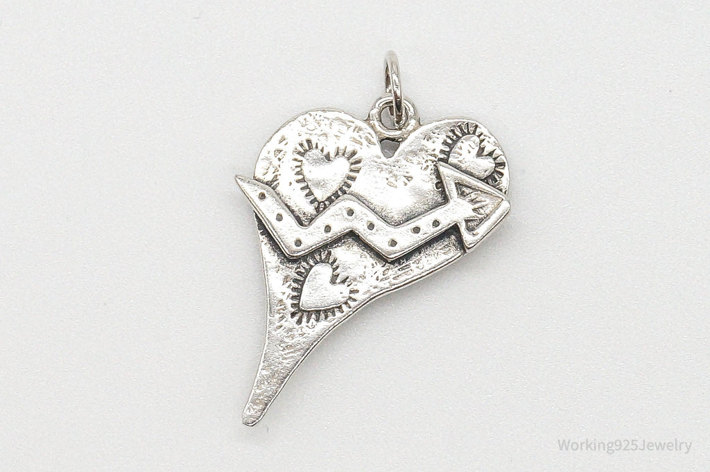 Vintage Artsy Heart Sterling Silver Pendant | Jewelry > Necklaces > Pendants | Wiccan Center