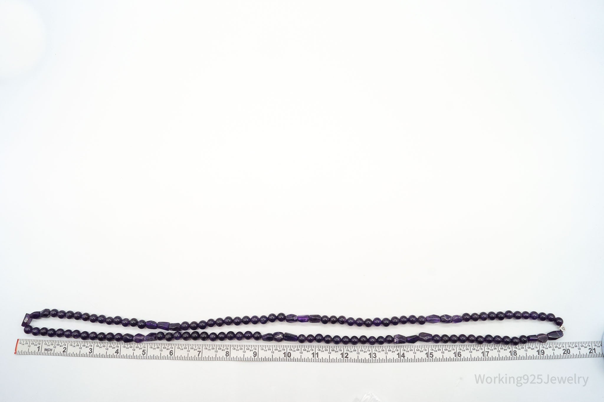Vintage Desert Rose Trading Amethyst Bead Sterling Silver Necklace 40" | Jewelry > Necklaces > Pendants | Wiccan Center