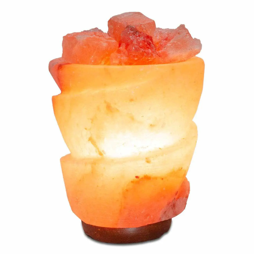 Funnel w/ Chunks Salt Lamp - 9.5" avg. - Cord, Bulb, Dimmer | | Wiccan Center