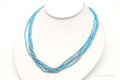 Vintage Native American Blue Turquoise Bead Sterling Silver Necklace | Jewelry > Necklaces | Wiccan Center