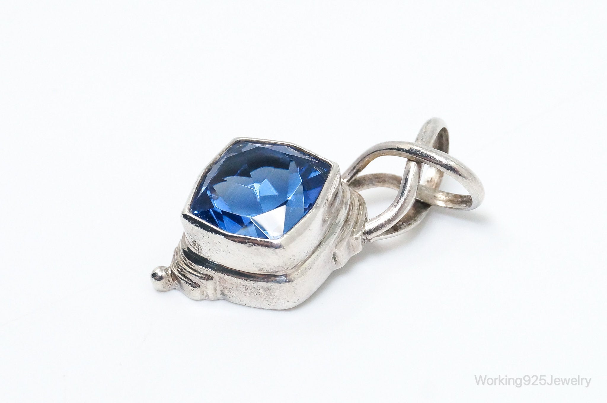 Vintage Bali Designer SARDA Blue Topaz Sterling Silver Pendant | Jewelry > Necklaces > Pendants | Wiccan Center