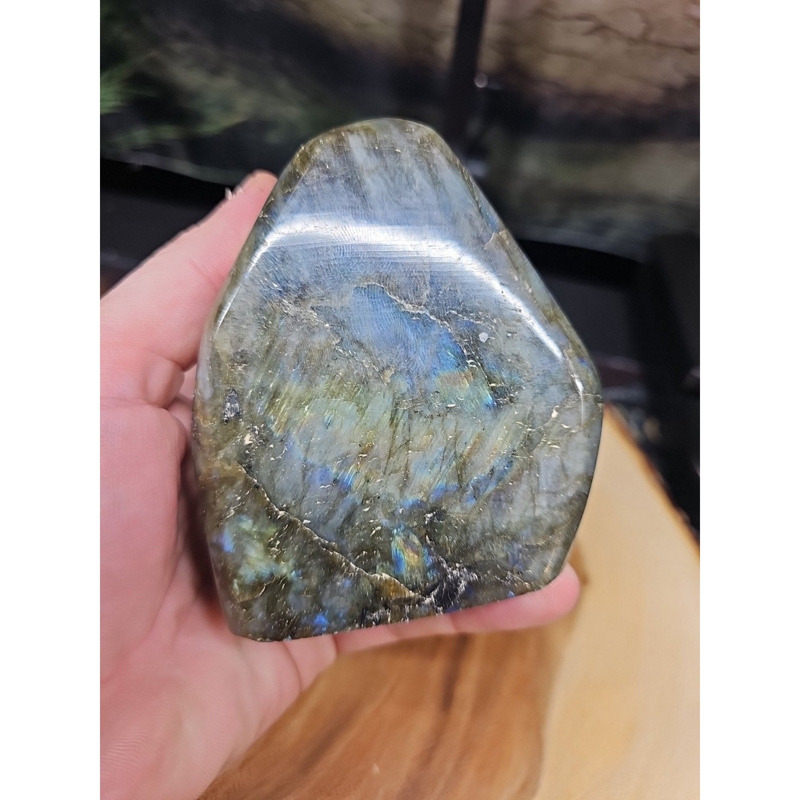 1.48LB 1Pcs Natural Rainbow Labradorite Crystal Spectrolite Stone | Mineral Specimens | Wiccan Center