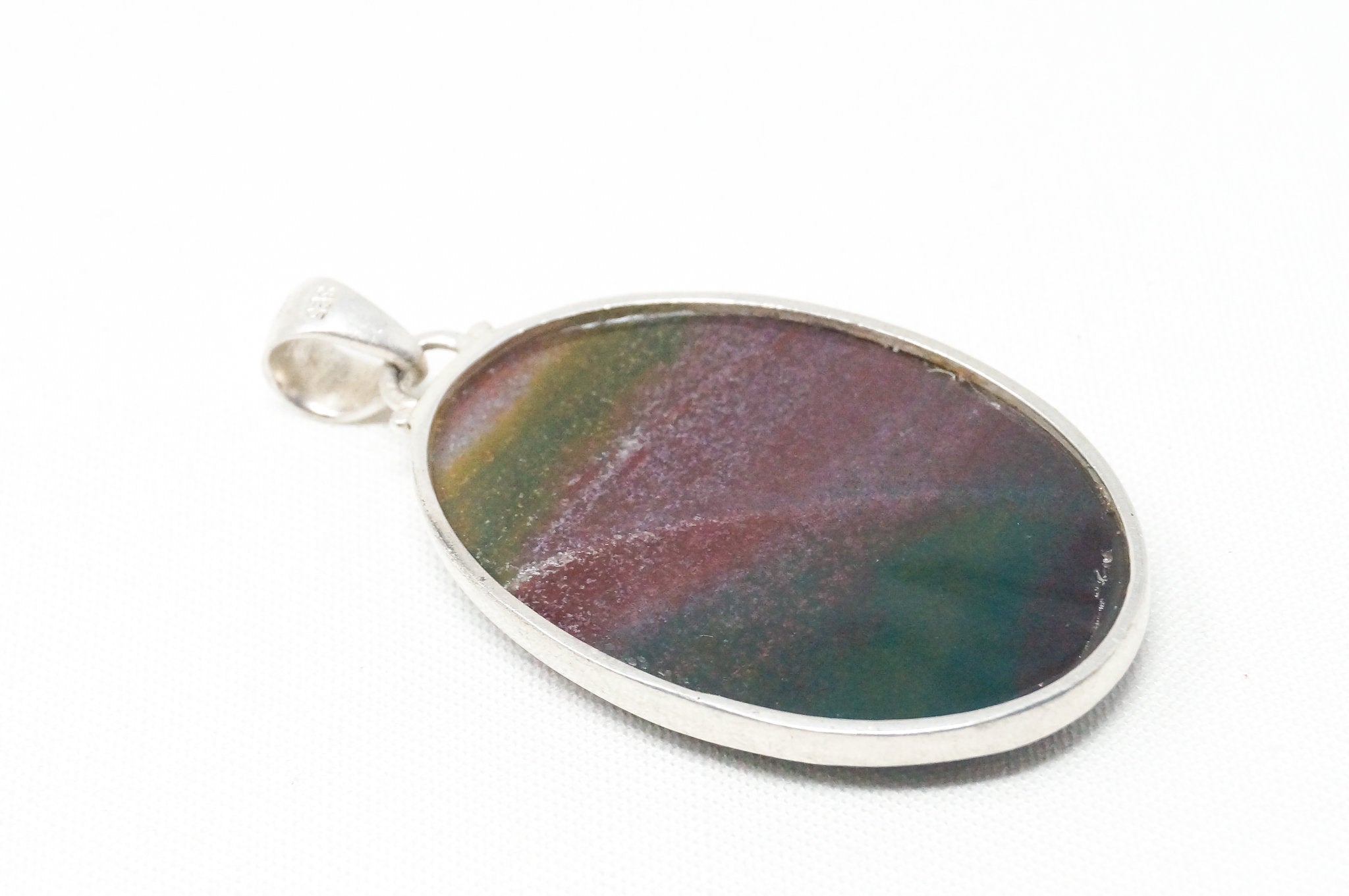 Large Vintage Fluorite Southwest Sterling Silver Necklace Pendant | Jewelry > Necklaces > Pendants | Wiccan Center