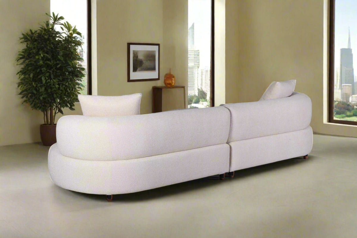 Pure Collection Modern Sectional 4-Seater Fabric Sofa – 120" | Sectional Sofa | Wiccan Center