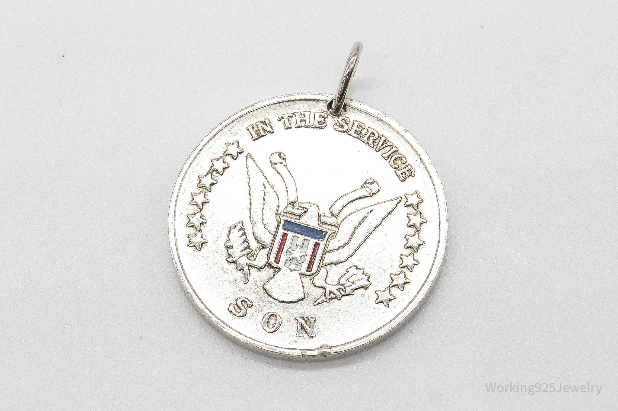 Rare Vintage Coro WWII In The Service Son Sterling Silver Pendant | Jewelry > Necklaces > Pendants | Wiccan Center