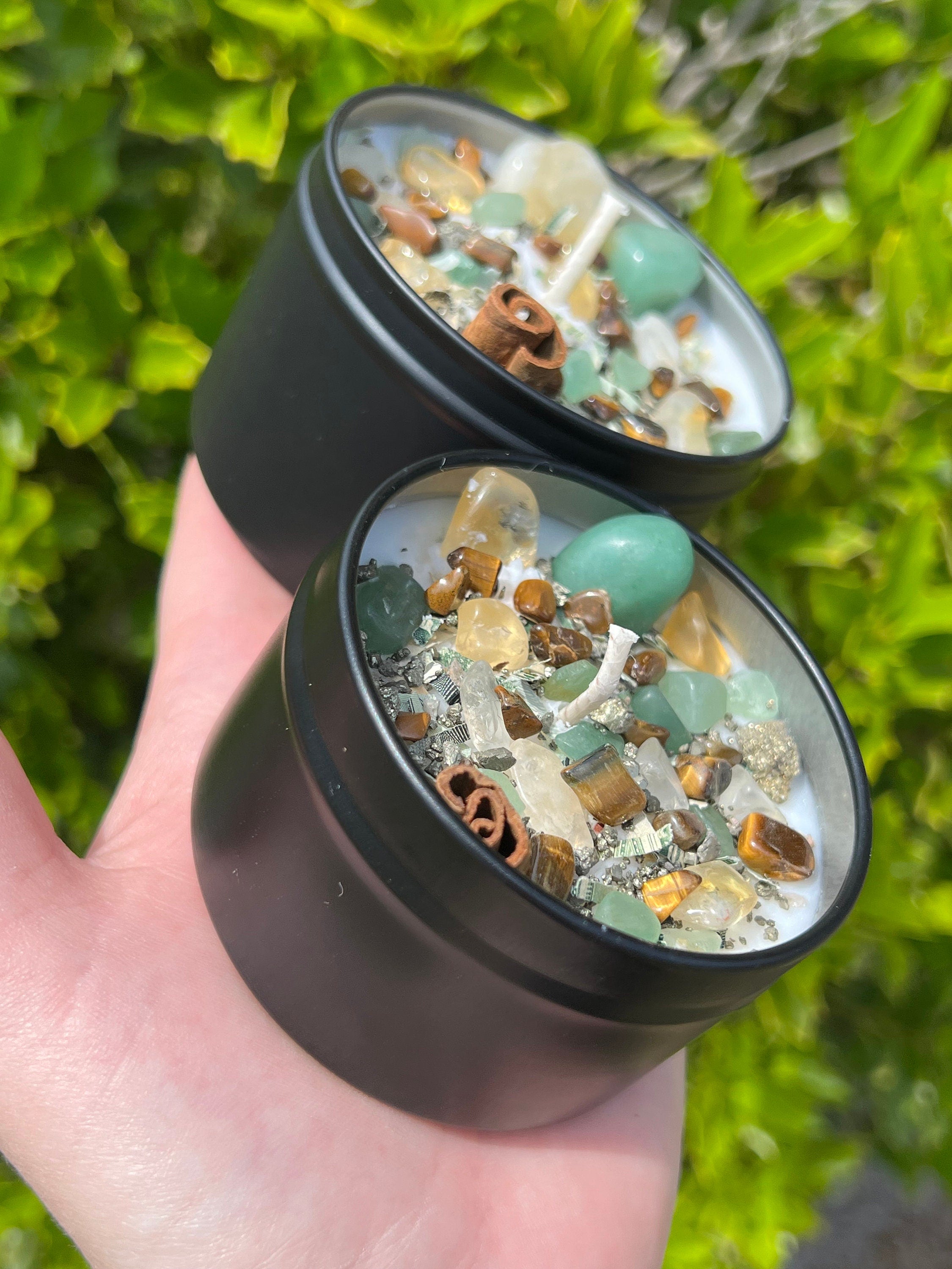 Rich Witch Manifestation Money Magick Intention Candle | Ritual Altar Crystal Spell Infused Scented Witchy Gift Wealth Abundance Prosperity | | Wiccan Center