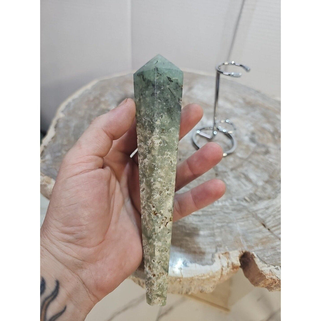 Grape Agate Scepter Crystal with Stand — 294g Collector Display Piece | CrystalCloud Company | Crystal Points & Towers | Wiccan Center