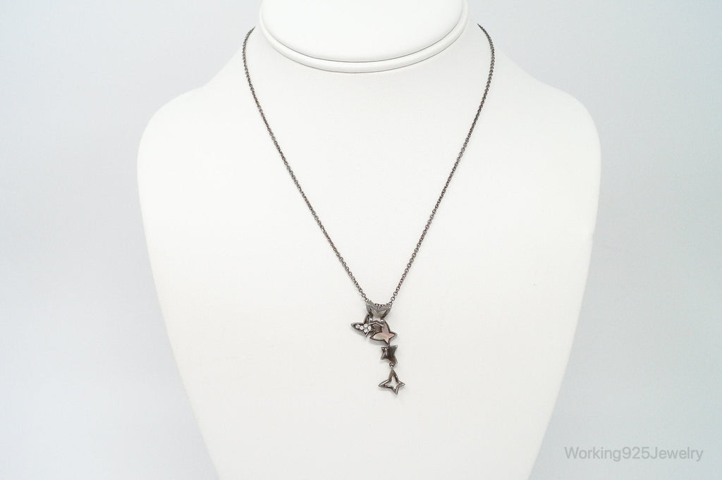 Folli Follie Mother Of Pearl Cubic Zirconia Butterflies Sterling Silver Necklace | Jewelry > Necklaces > Pendants | Wiccan Center