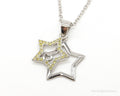 Designer Ryze Cubic Zirconia Stars Sterling Silver Necklace | Jewelry > Necklaces > Pendants | Wiccan Center