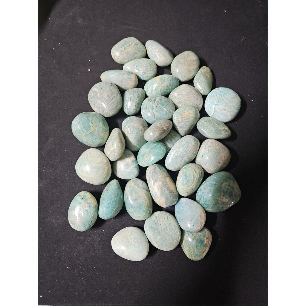 Green Amazonite Quartz Crystal Palm Stone — Large, Polished | CrystalCloud Company | Palm Stones & Tumbled Crystals | Wiccan Center