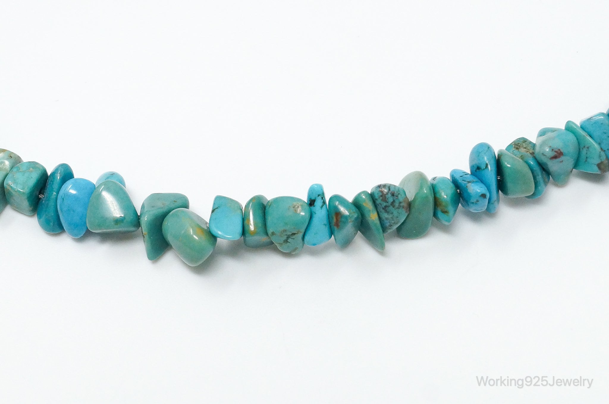 Vintage Southwestern Turquoise Beads Sterling Silver Necklace | Jewelry > Necklaces > Pendants | Wiccan Center