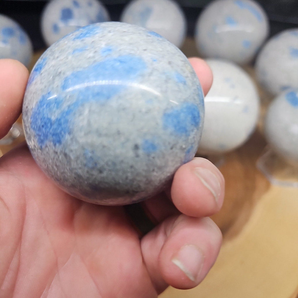 Lazurite Crystal Quartz sphere | Crystal Spheres & Eggs | Wiccan Center