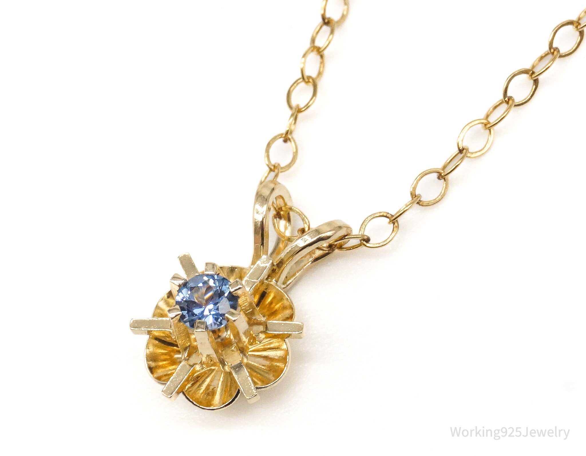 Vintage Topaz 14K Gold Filled Chain Link Necklace | Jewelry > Necklaces | Wiccan Center