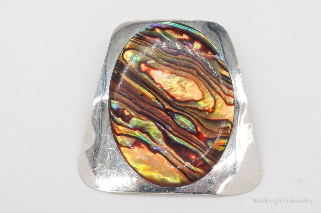 Vintage Vibrant Paua Shell Sterling Silver Brooch Pin Pendant | Jewelry > Brooches, Pins & Clips | Wiccan Center