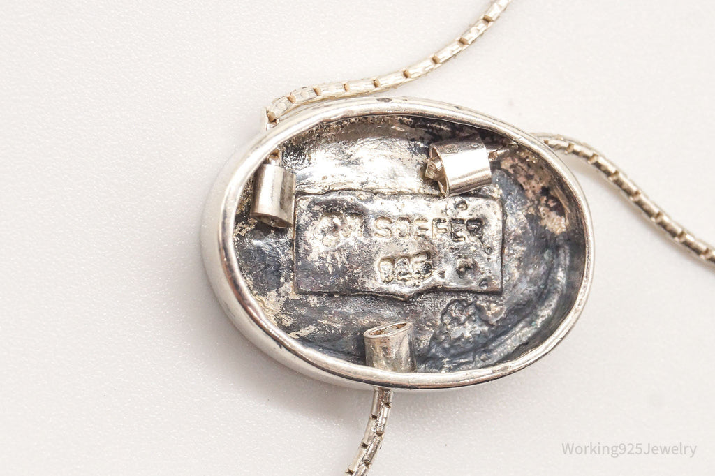 Vintage Israel Designer Avi Soffer Turquoise Sterling Silver Necklace | Jewelry > Necklaces > Pendants | Wiccan Center
