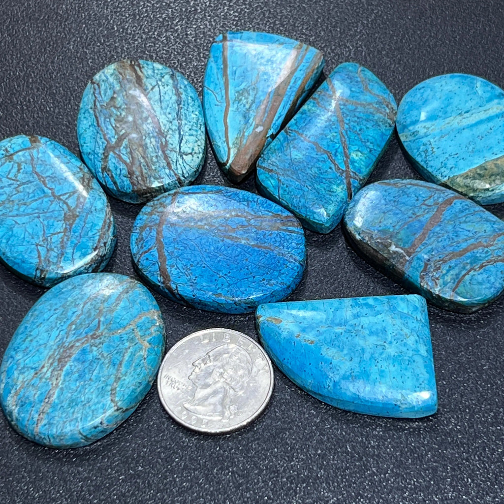 Azurite (Blue Bice) Cabochons Mixed Shapes And Sizes Bulk Wholesale Gemstone Jewelry Supply | Craft Supplies & Tools > Beads, Gems & Cabochons > Cabochons | Wiccan Center