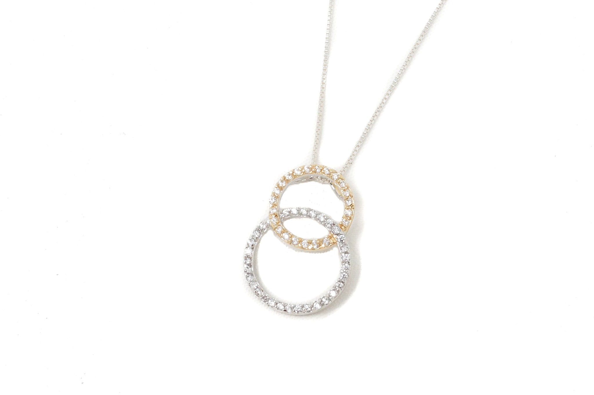 Vintage Gold Vermeil Cubic Zirconia Geometric Sterling Silver Necklace Pendant | Jewelry > Necklaces > Pendants | Wiccan Center