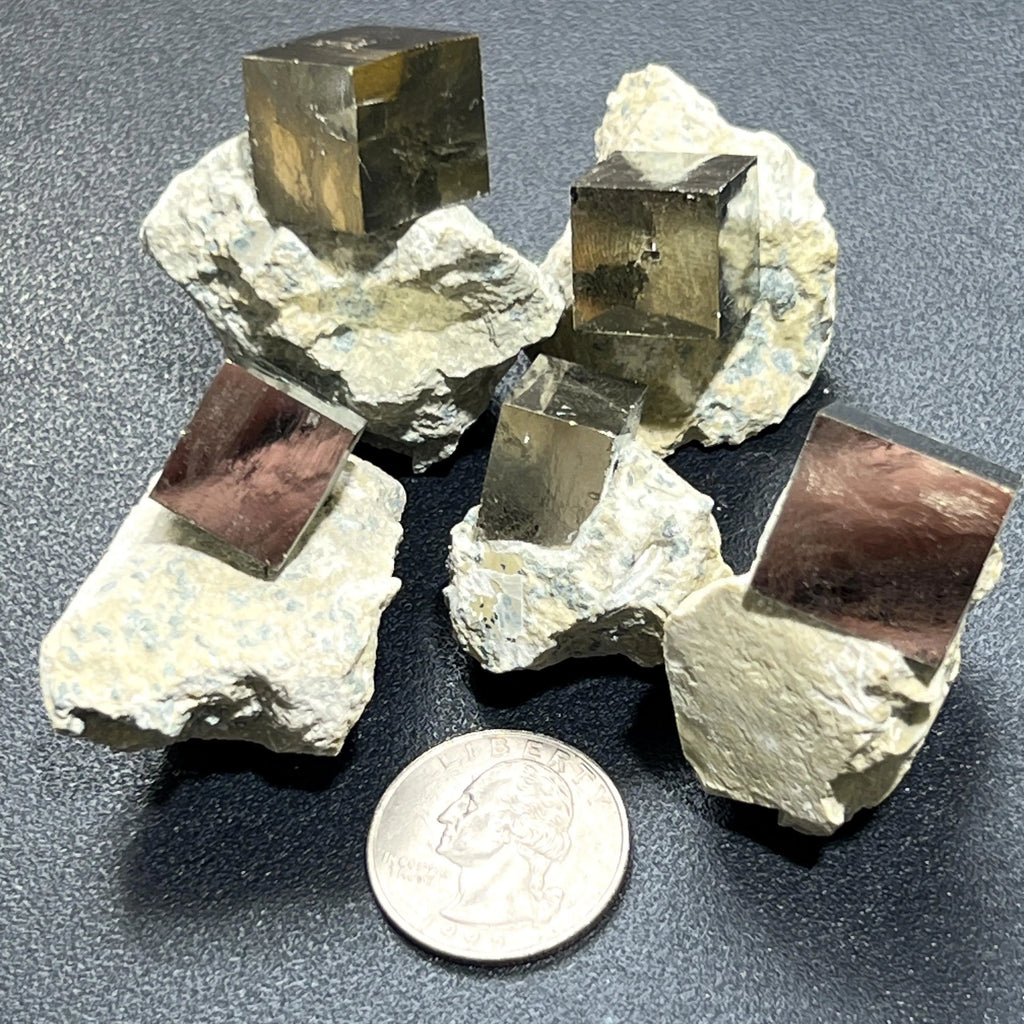 Golden Iron Pyrite Crystal Cubes In Rough Raw Matrix Wholesale | Home & Living > Home Decor > Home Accents > Rocks & Geodes | Wiccan Center