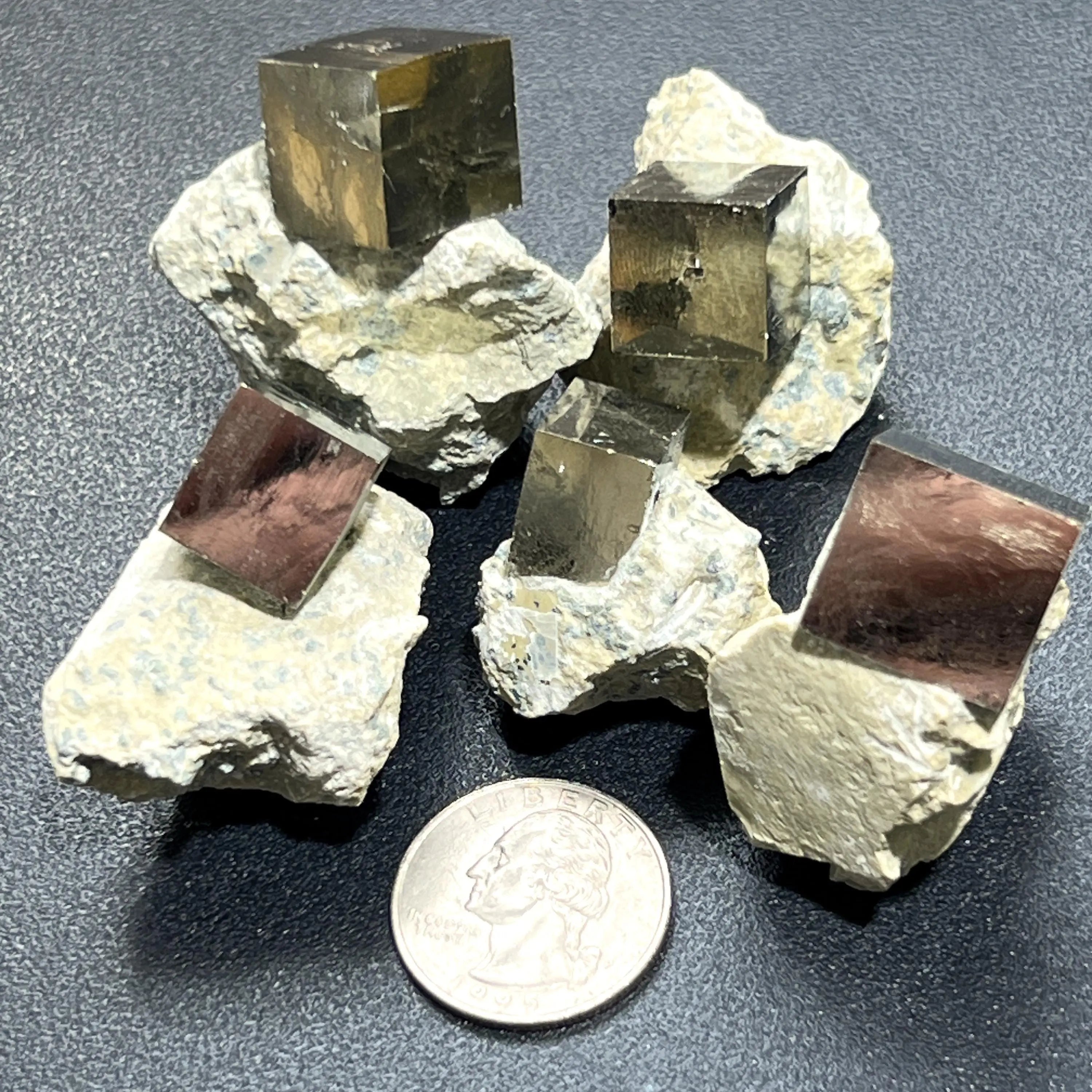 Golden Iron Pyrite Crystal Cubes In Rough Raw Matrix Wholesale | Home & Living > Home Decor > Home Accents > Rocks & Geodes | Wiccan Center
