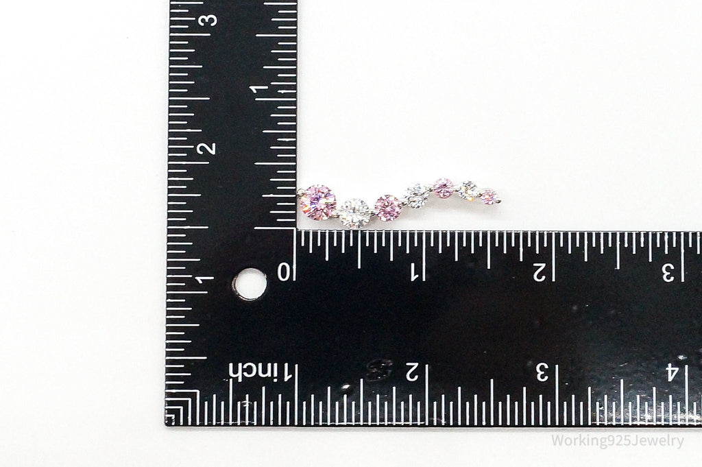 Vintage Pink & White Cubic Zirconia Sterling Silver Pendant | Jewelry > Necklaces > Pendants | Wiccan Center