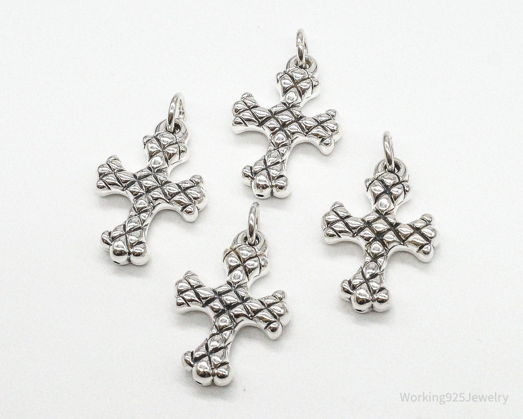 Vintage Puffy Hollow Cross Sterling Silver Pendants | Jewelry > Necklaces > Pendants | Wiccan Center