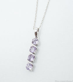 Vintage Amethyst Art Deco Sterling Silver Long Chain Necklace | Jewelry > Necklaces > Pendants | Wiccan Center