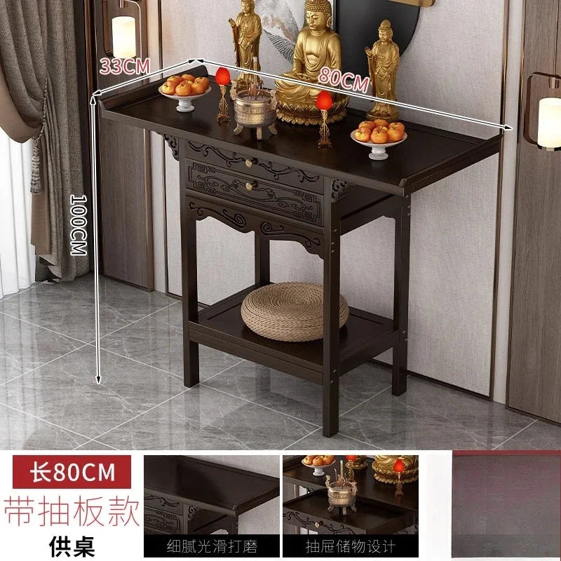 Standing Cabinet Altar – Buddha Table & Home Incense Offering Stand