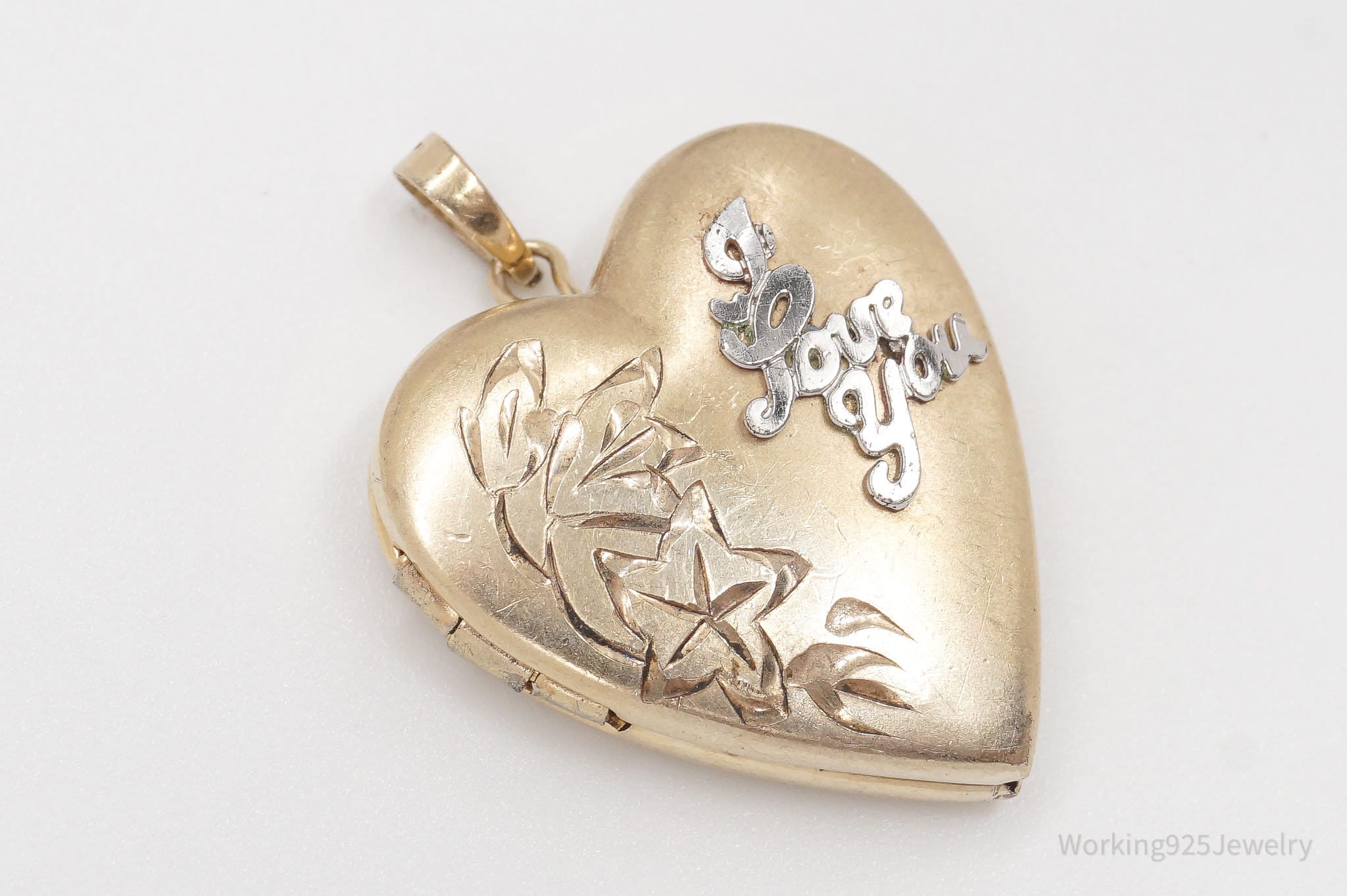Vintage 14K Gold Filled "I Love You" Heart Locket Pendant | Jewelry > Necklaces > Pendants | Wiccan Center