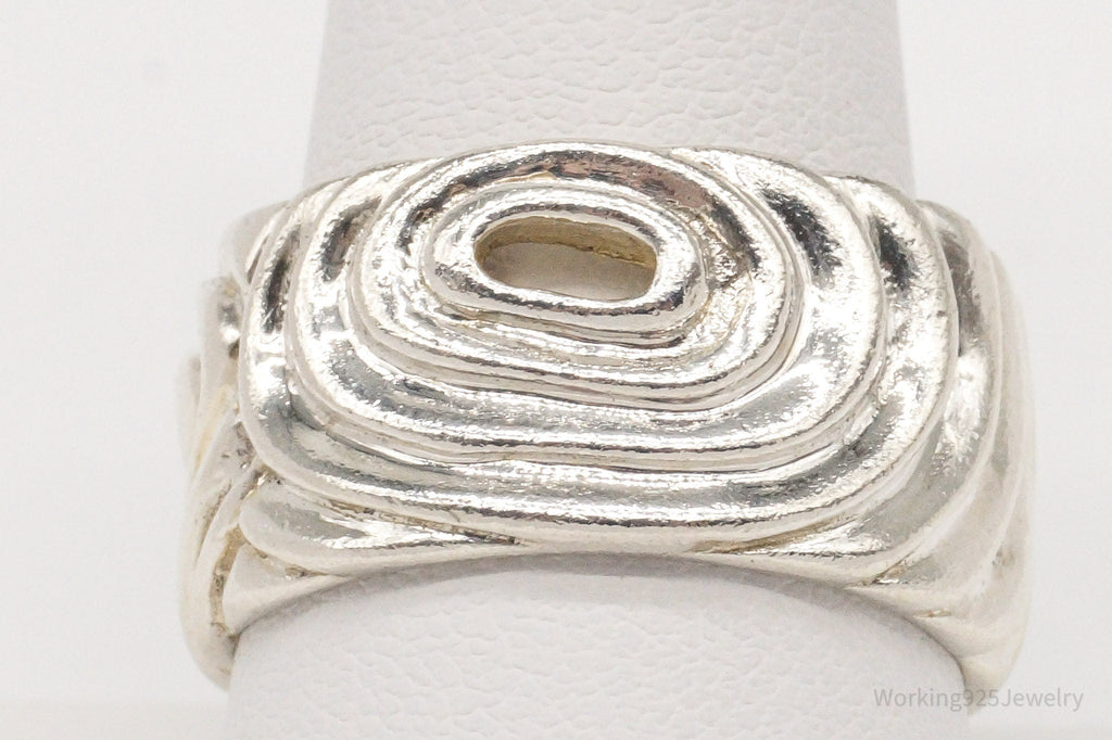 Vintage Mid Century Modernist Style Sterling Silver Ring - Size 10.25 | Jewelry > Rings | Wiccan Center