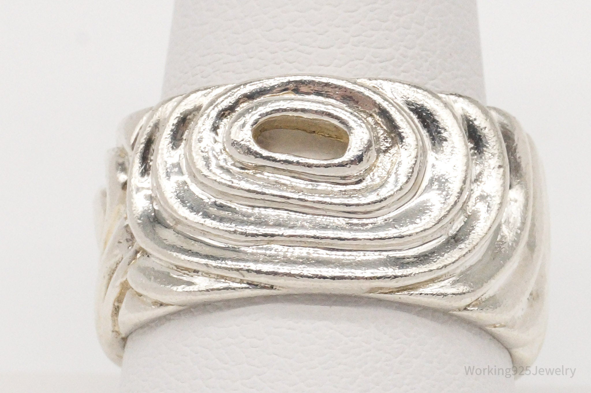 Vintage Mid Century Modernist Style Sterling Silver Ring - Size 10.25 | Jewelry > Rings | Wiccan Center